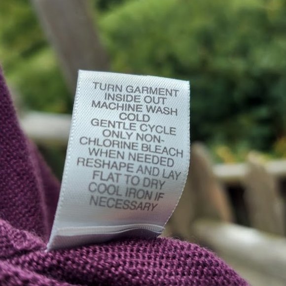 Avenue Sweater Collection Plus Size 26/28 Plum Cardigan - Acrylic Button Down - Picture 5 of 8